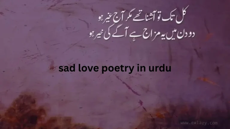 sad love poetry in urdu