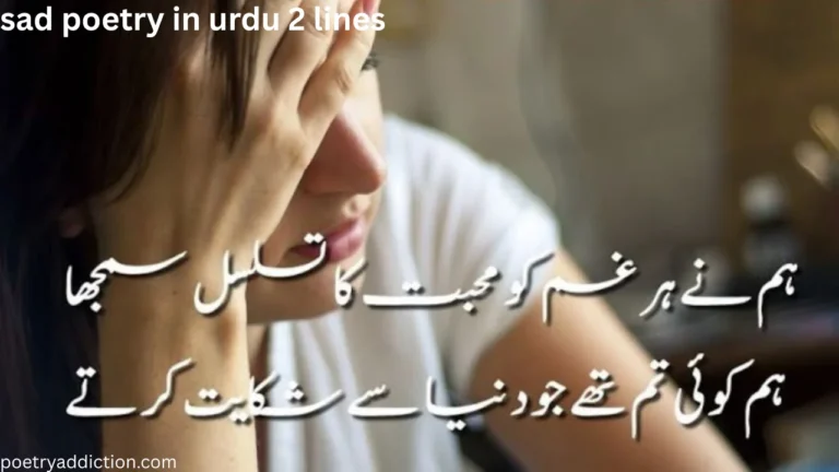 sad poetry in urdu 2 lines