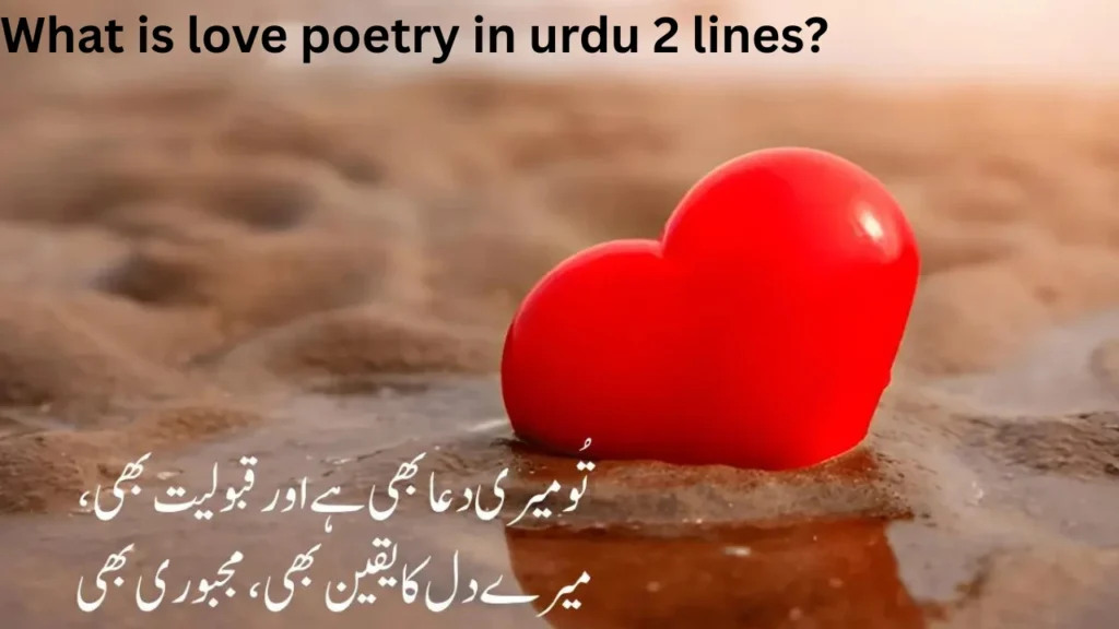 What is love poetry in urdu 2 lines