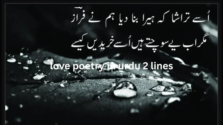 love poetry in urdu 2 lines