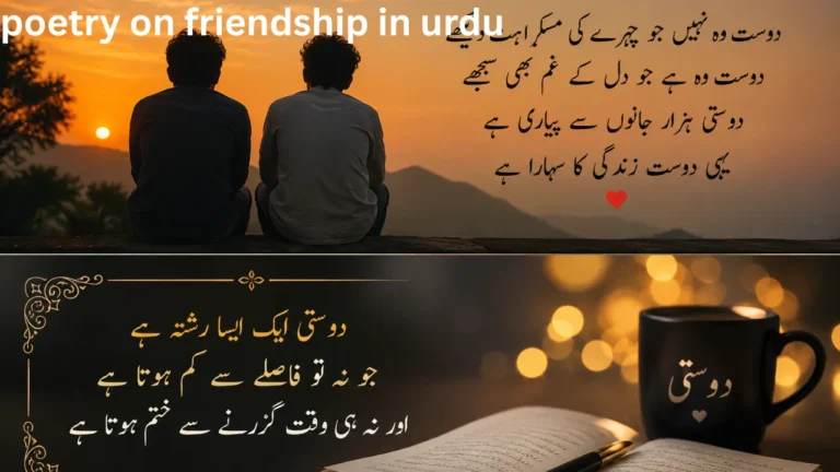 poetry on friendship in urdu
