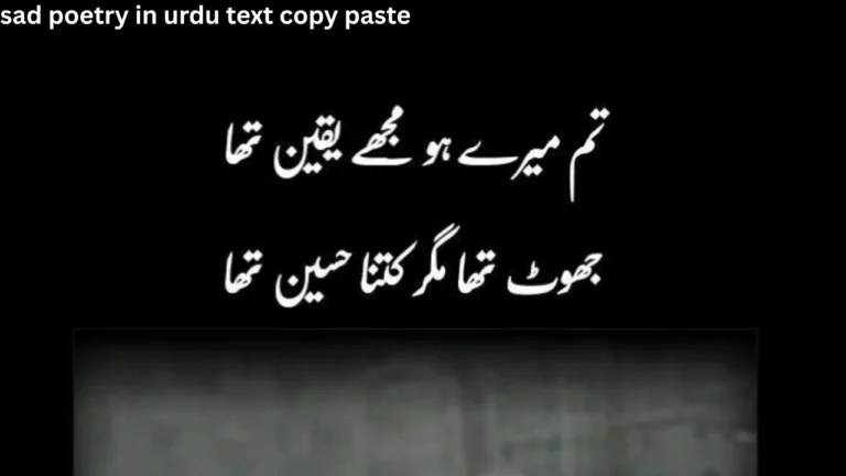 sad poetry in urdu text copy paste
