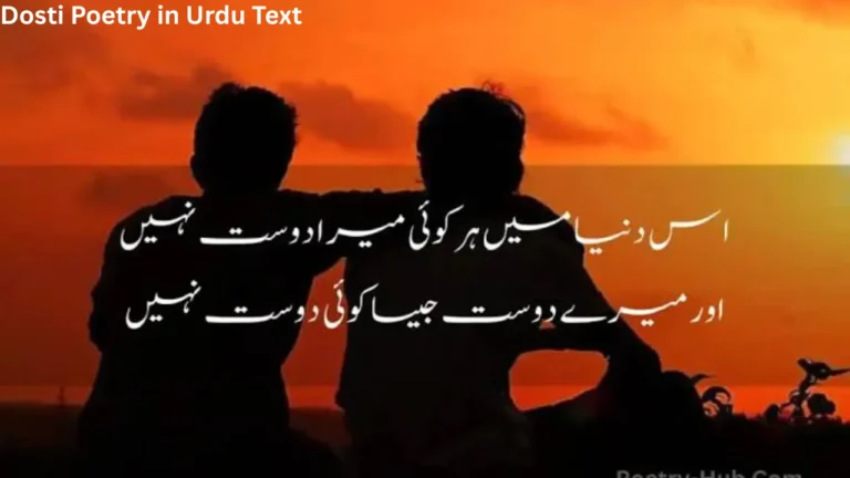 Dosti Poetry in Urdu Text